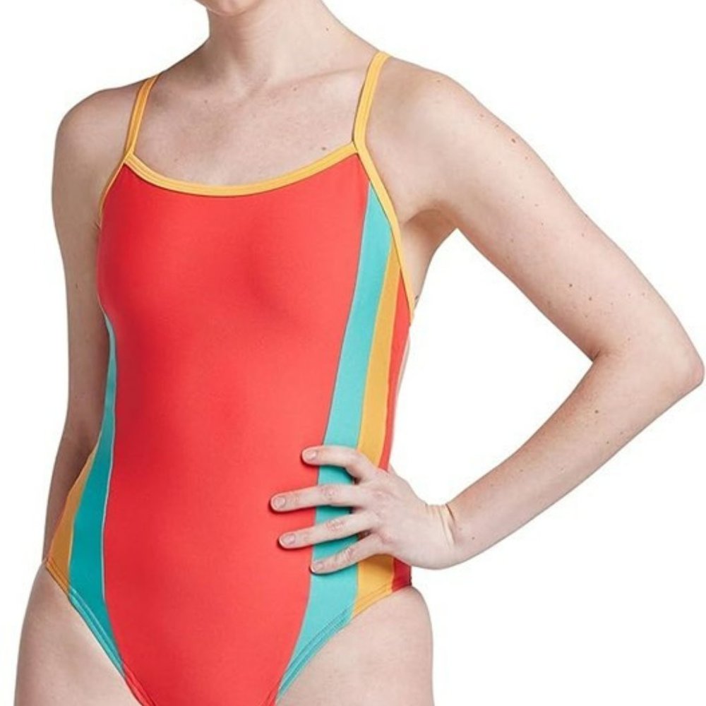 Speedo Women's One Back Colourblock One Piece Swimsuit
